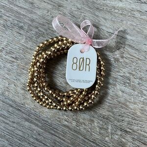 8 Other Reasons Set of 5 18K Gold Plated Stretch Bracelets